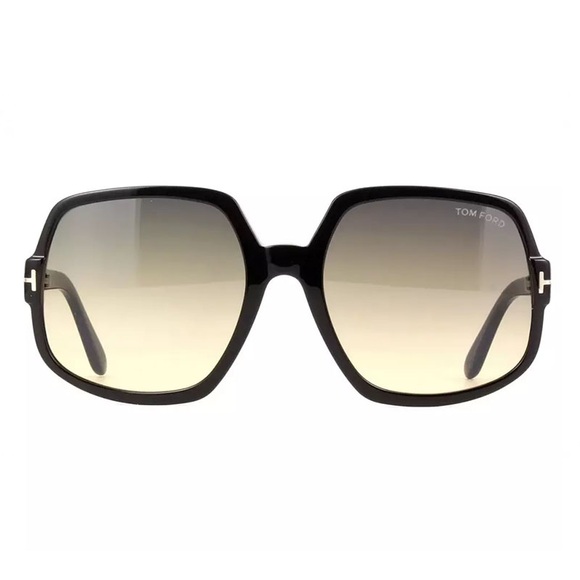 NEW FT0992/S 01B TOM FORD TF992 01B WOMEN GEOMETRIC BLACK GREY SUNGLASSES - Picture 2 of 3